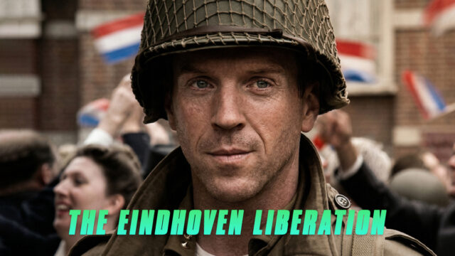 Damian Lewis as Dick Winters during the Eindhoven liberation scene in Band of Brothers Episode 4 Replacements