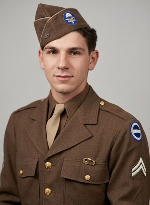 Corporal Bill Guarnere Easy Company AI-restored color portrait
