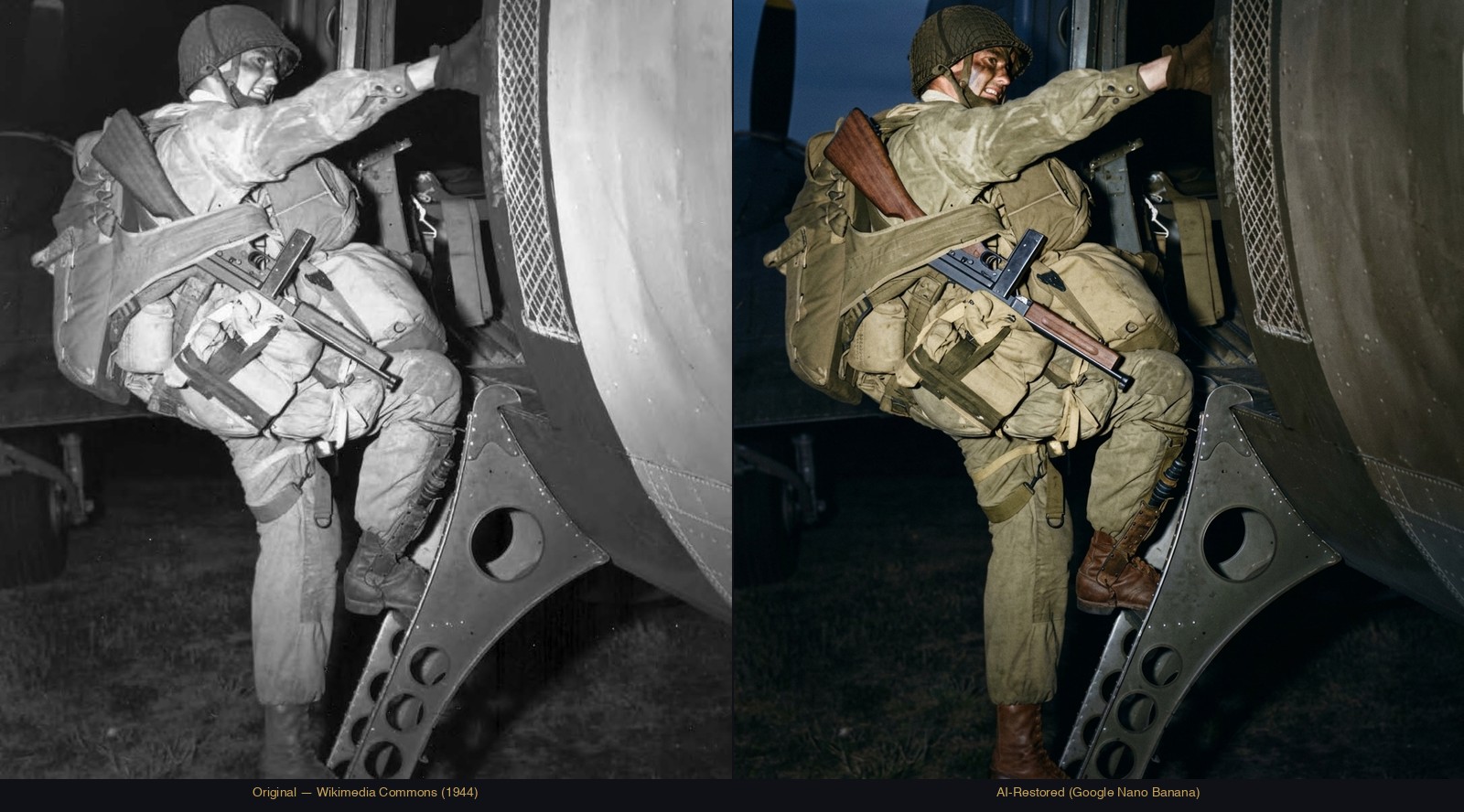 D-Day Paratroopers — What the Show Quietly Changed About the Airborne Jump (before/after restoration)