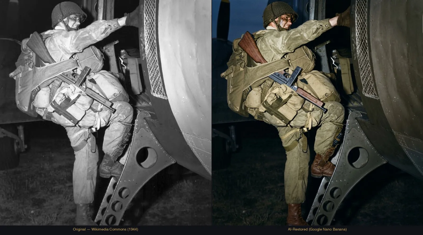 D-Day Paratroopers — What the Show Quietly Changed About the Airborne Jump (before/after restoration)