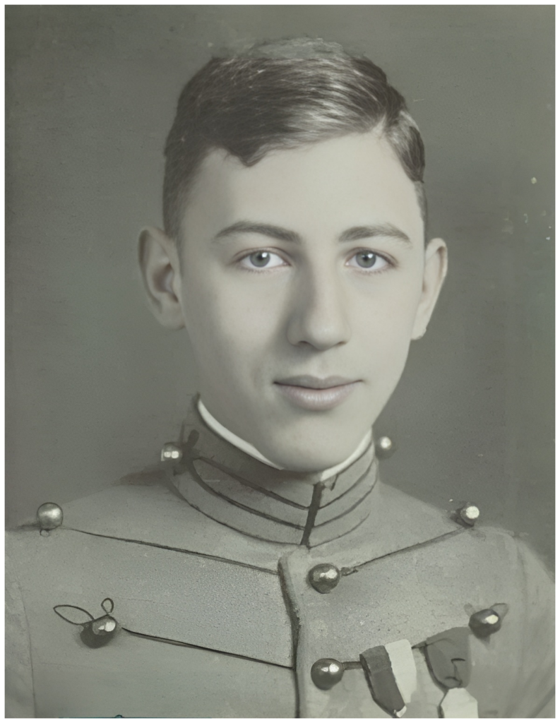 Young Herbert Maxwell Sobel as a military cadet, well before he was given command of Easy Company.