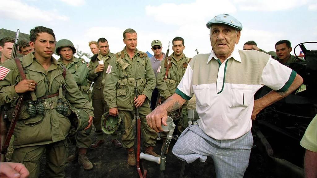 Bill Guarnere, Easy Company Battle of the Bulge veteran, at a Band of Brothers commemoration