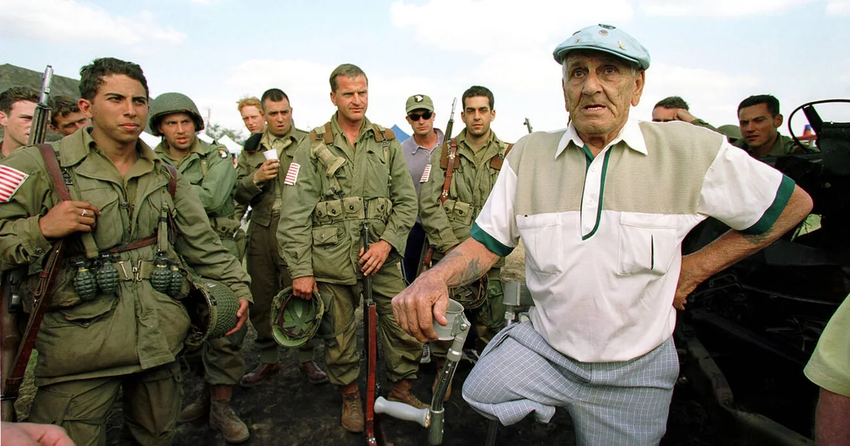 Bill Guarnere, Easy Company Battle of the Bulge veteran, at a Band of Brothers commemoration