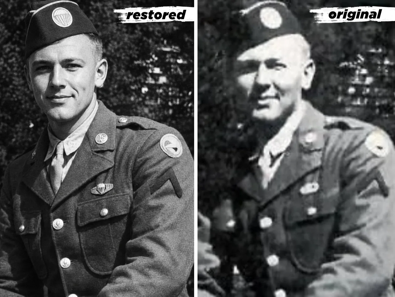 Sergeant Bill Kiehn, Easy Company 506th PIR, in his US Army uniform