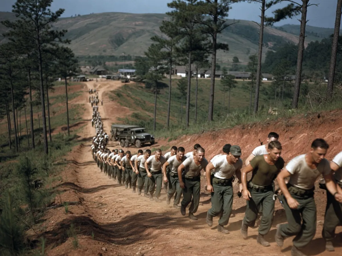 Easy Company paratroopers training at Camp Toccoa, Georgia, 1942
