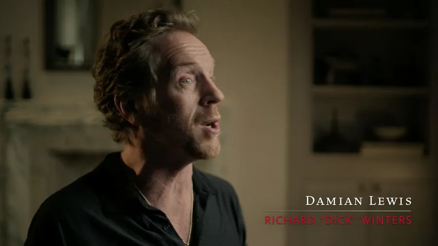 Damian Lewis interviewed in the Band of Brothers: Legacy documentary, speaking about Dick Winters.
