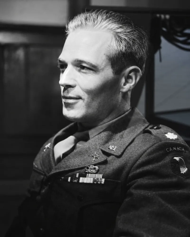 Major Richard "Dick" Winters in his U.S. Army service uniform, the real Easy Company commander.