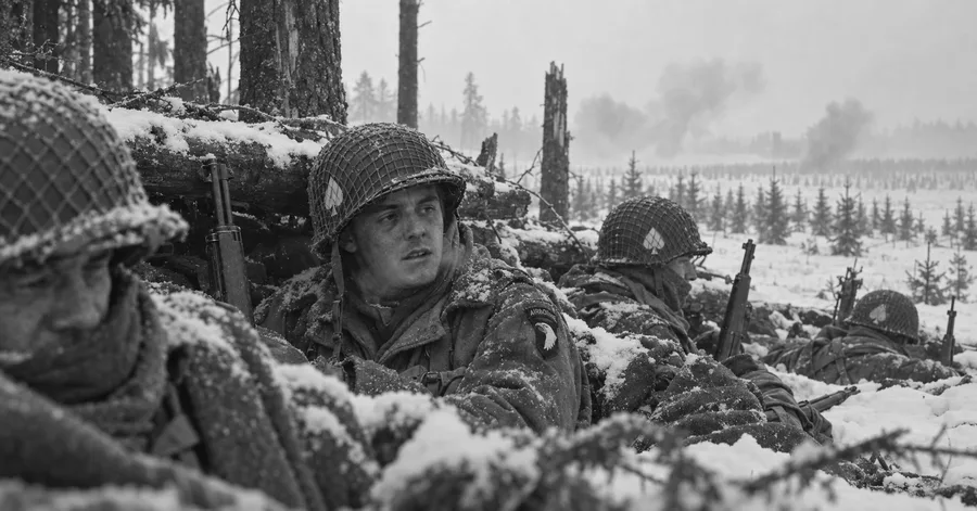 101st Airborne paratroopers dug in near Bastogne, winter 1944